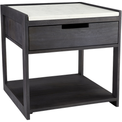 Tux Marble Top Nightstand